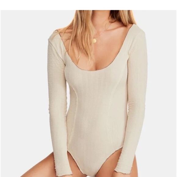 Free People Intimately Nikita Long Sleeve Bodysuit size XS NWT - Picture 7 of 10